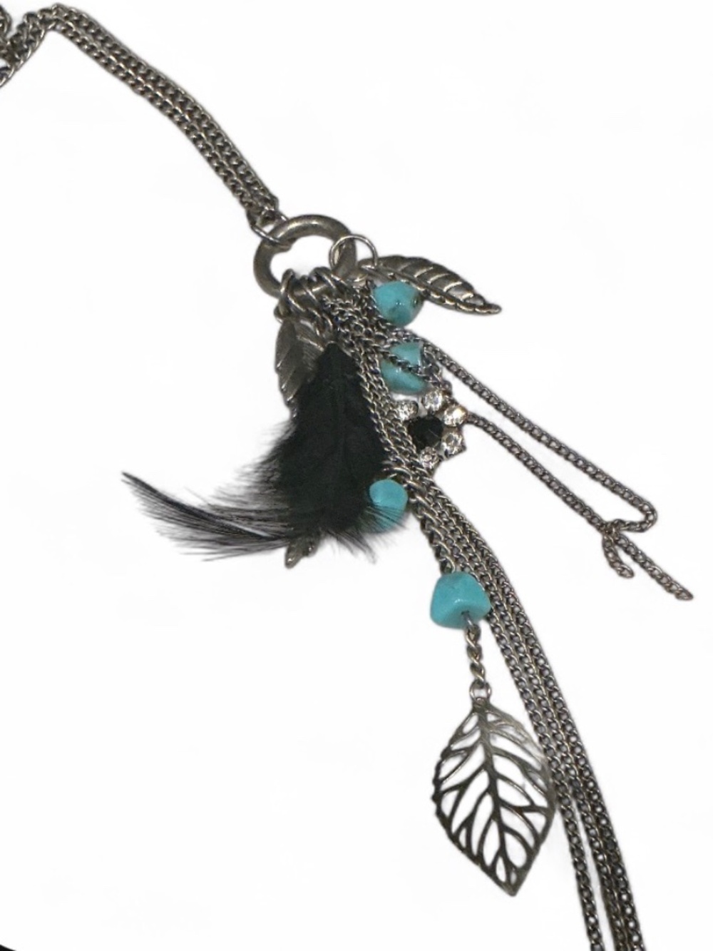 Claire’s Long Leaf Charm Necklace